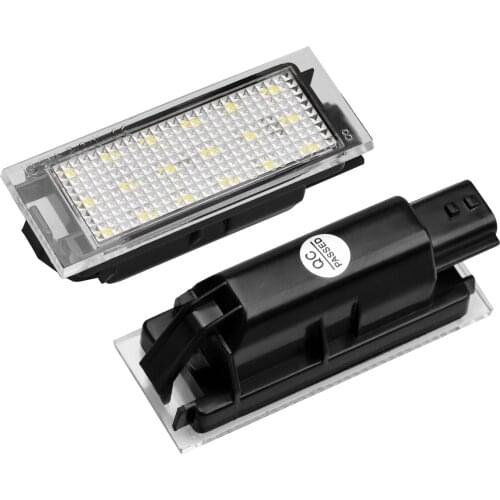 2x LED License Plate Light For Renault Megane 2 Megane 3 Clio3 Lagane Laguan Vel Satis Master Canbus Car Number Plate Lamp Luz