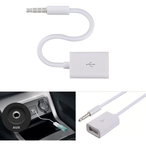 Jack 3.5 AUX Audio Plug To USB 2.0 Converter Aux Cable Cord For Car MP3 Speaker U Disk USB flash drive Accessories 3.5mm