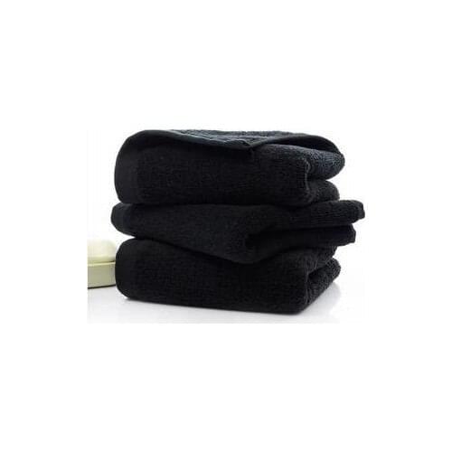 Referrable Home Textile Black Hand Towel 4'lü Package Cotton 220G/piece 50 X90 cm