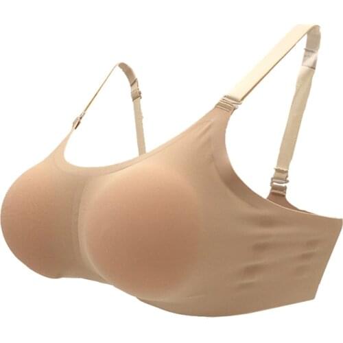 Sexy Fake Breasts Silicone Breast Prosthesis Plump Underwear Large Breast Pad Female Prosthesis Bodybuilding Underwear