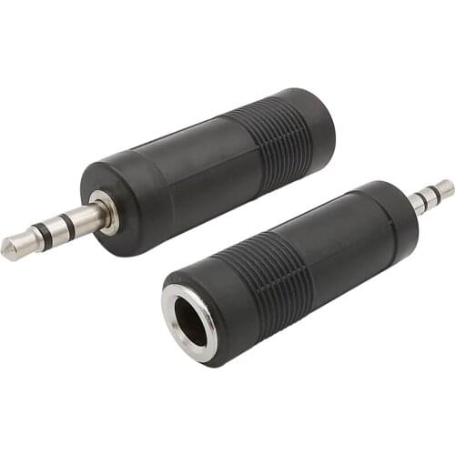 1Pcs 3.5mm Male Plug to 6.5mm Female Jack Sockets Stereo Audio Adapter Connector Converter for Mobile Phone Guitar Microphone