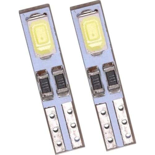 10x T5 6500k 12V Dash Cluster Gauge LED Wedge Bulbs Ultra White Light