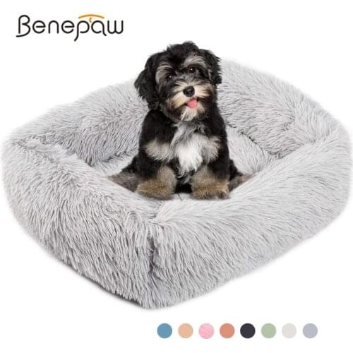 Benepaw Cozy Plush Small Medium Large Dog Bed Anti-slip Warm Deep Sleeping Puppy Pet Cuddler Mat Cat Washable Autumn Winter