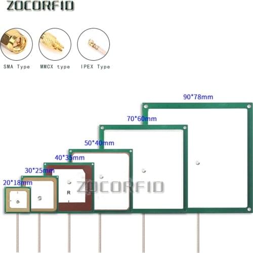 UHF RFID PCB Circular Polarization Ceramic Antenne With SMA MMCX IPEX TNC Connector for Reader Module