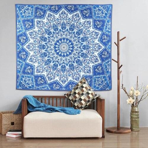 Boho Style Tapestry Picnic Sand Beach Mat Carpet Sleeping Blanket Geometric Printing Background Cloth Bedroom Wall Decor