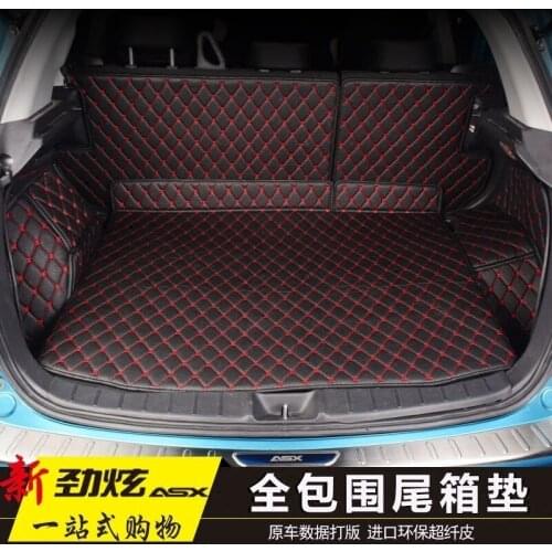 High-quality leather Full-enclosed 3D car trunk mat modified boot mat for Mitsubishi ASX 2018
