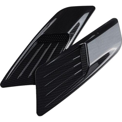 1 Pair Carbon Black Front Hood Scoop Heat Extractor Insert Vent Dedicated Decoration for Ford Mustang 2015-2017