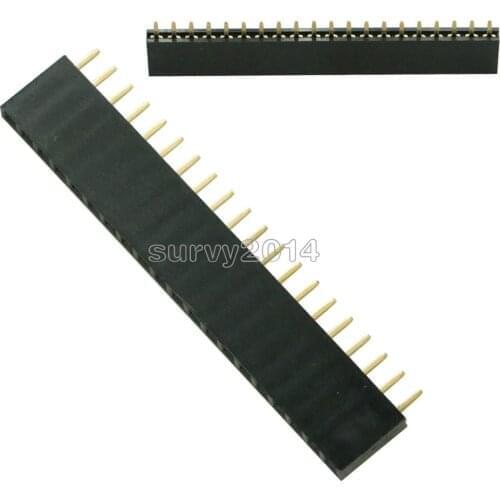 10Pcs 20Pin 2.54mm Single Row Female Pin Header 1x20 Straight Pin Socket Connector Pitch for Arduino
