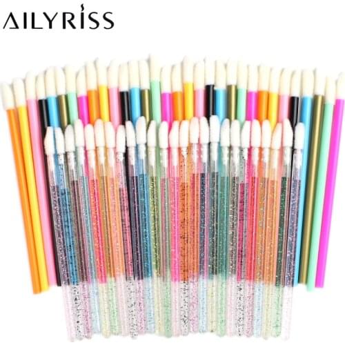 50 PCS Disposable Women Makeup Lip Brush Lipstick Lipgloss Wands Eyeshadow Applicator Cosmetic Makeup Accessories maquiagem
