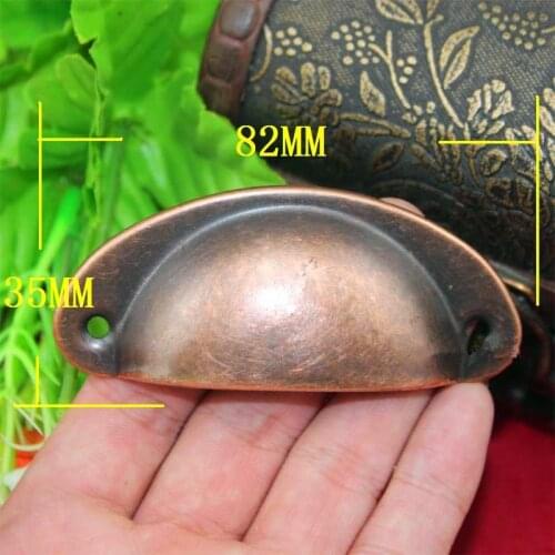 30PCS Steel Metal Kitchen Cabinets Furniture Wardrobe Medicine Classic Red bronze Handle Vintage Drawer Knobs Pulls