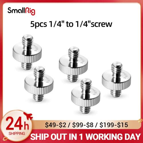 SmallRig 5pcs 1/4" to 1/4" thread Double Head Stud screw for QR plate/ Tripod/ Bridge plate with 1/4" thread point 1879
