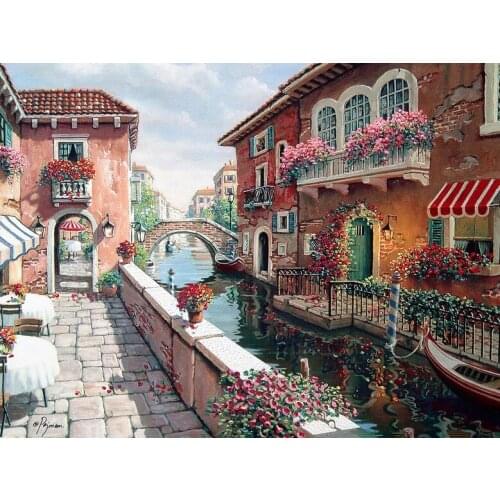 A7272 11CT/14CT/18CT/25CT/28CT oil scenery patterns Counted Cross Stitch DIY Cross Stitch Kits Embroidery Needlework Sets