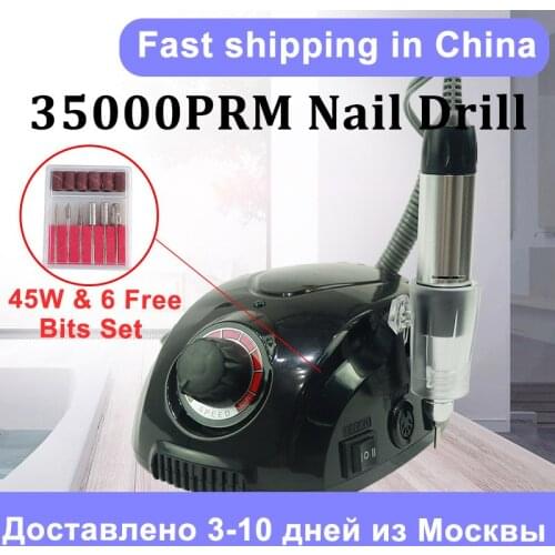 Electric Nail Drill Machine 35000RPM Manicure Machine Electric Nail File Nail Art Tools Set for Nail Drill bits Gel Remover