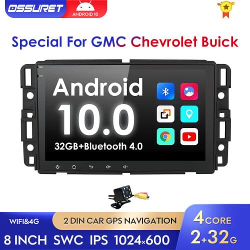 2Din GPS Radio DSP Android10 Car DVD Player for GMC Sierra Yukon Denali Acadia Savana Chevrolet Express Traverse Equinox SWC RDS
