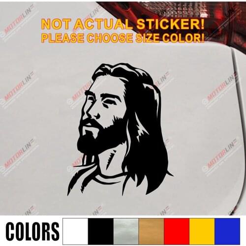 Jesus Face Car Decal Sticker God Christ Vinyl Die cut no background pick color and size style2