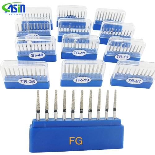 Free shipping 100pcs Dental Diamond Burs for High Speed Handpiece Medium FG 1.6M Brand New