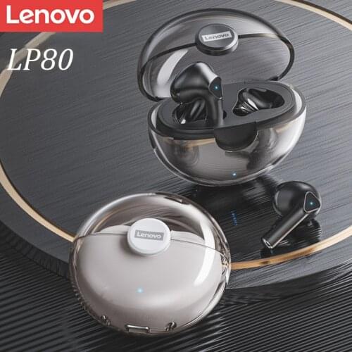 Lenovo LP80 Wireless Earphones Bluetooth Touch Control Sport IPX5 Waterproof Wireless Headphones Voice Calls HD Stereo Headsets