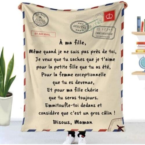 Custom Express Love To My Daughter Funny Character Blanket 3d Print Sherpa Blanket On Bed Home Textiles Blanket Best Gift Hz16