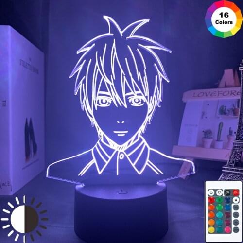 Anime Kurokos Basketball Kuroko Tetsuya Figure Led Night Light for Kids Child Boy Bedroom Decor Manga Basketball Gift Desk Lamp