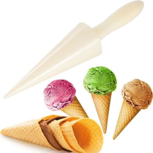 White Ice Cream Mold Cream Horn Molds Kitchen Tool Baking Ice Cream Cone Mould DIY Maker Summer Cooling Tools Spring Rolls