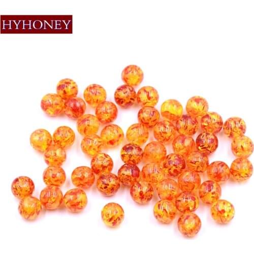 HYHONEY 50pcs/lot 8MM and 10MM Round Hole Resin Beads Bracelet DIY Accessories Jewelry Making