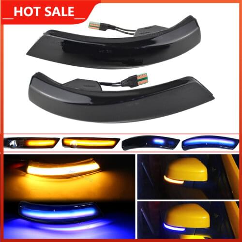 1pair Side Wing Rearview Mirror Indicator Flashing Blinker LED Dynamic Turn Signal Light For Ford Focus 2 3 Mk2 Mk3 Mondeo Mk4