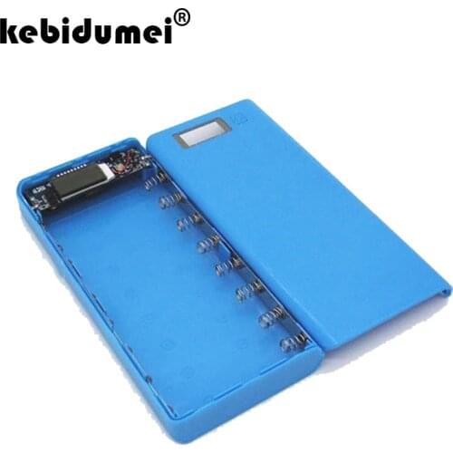 Kebidumei Portable LCD Display External Box For Phone Charging For Trip DC5V 8*18650 Lithium-ion Battery Case Power Bank Shell