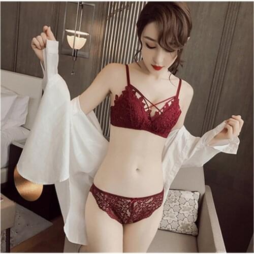 Bra and panty set lenceria sexi para mujer lingerie renda soutien gorge push up women underwear sous vetement femme bielizna