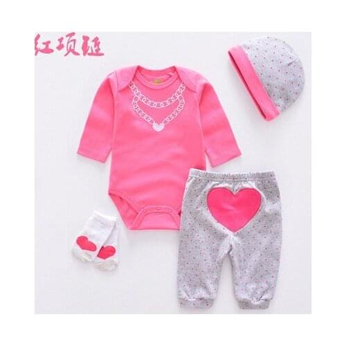 Red fashion new design sock+pants bodysuit 20-23inch baby reborn silicone babies doll clothes decorations for girls