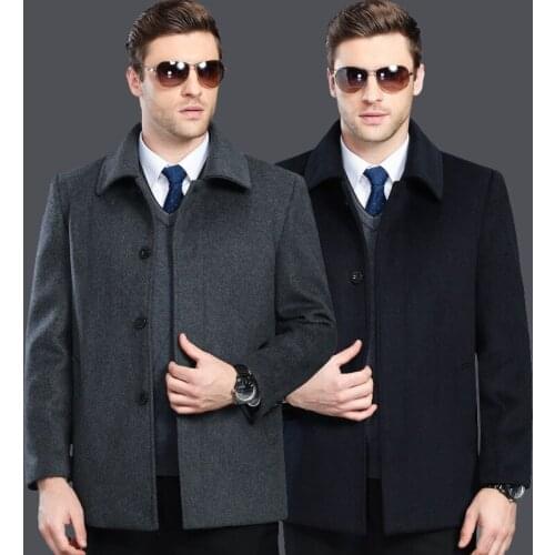 New arrival Mens winter Coat Male Warm Wool Overcoat Brand-clothing Overcoat High quality Trench Cheap size M L XL XXL XXXL 4XL