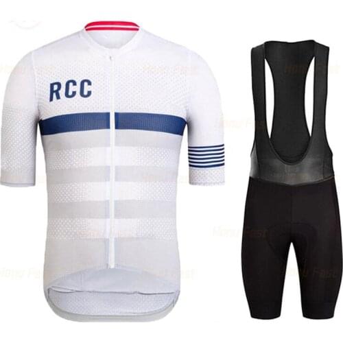 New RCC Cycling Jersey Sets Breathable Bicycle Clothing Men Short Sleeve Cycling Clothing Bike Cycling Jersey Bib Shorts