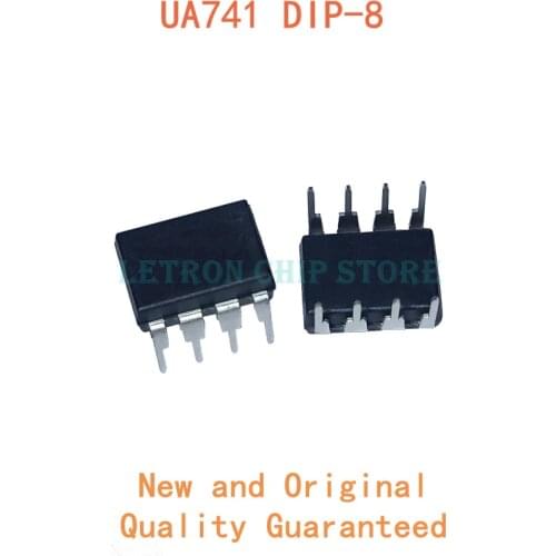 10PCS UA741CN DIP8 UA741CP DIP-8 UA741 OP Amp LM741 DIP 741 IC OPAMP GP 1MHZ Original