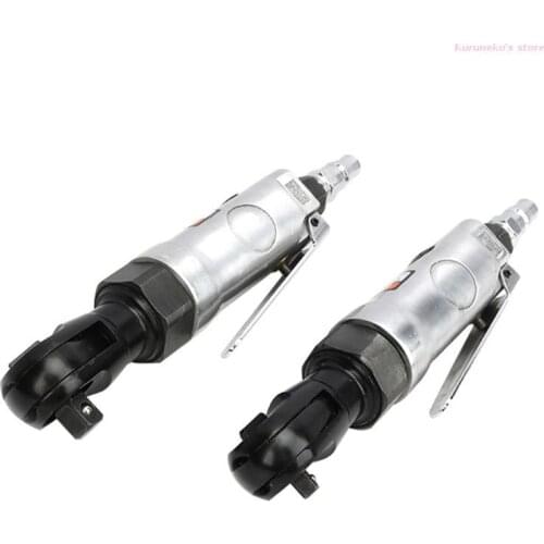 1/4", 3/8" Pneumatic Spanner, Square Drive Straight Handle Pneumatic Air Ratchet Wrench Professional Miantenance Tool