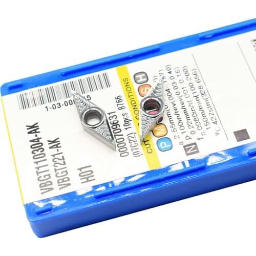 VBGT110304 AK H01 VBGT 110304 Aluminum cutter blade Insert Cutting Tool turning tool CNC Tools AL +TIN Alloy wood