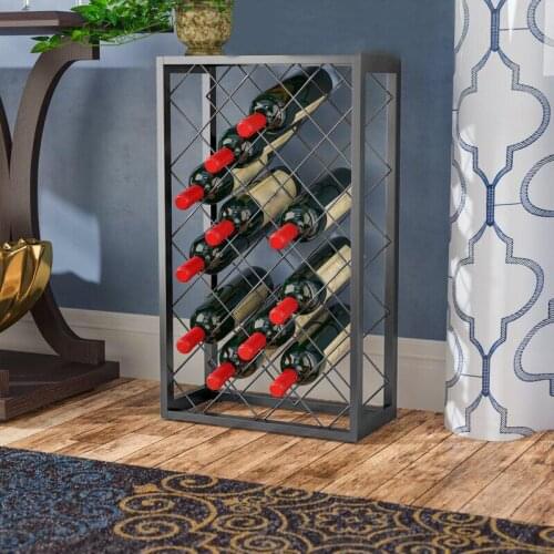 Metal & Wood Wine Rack