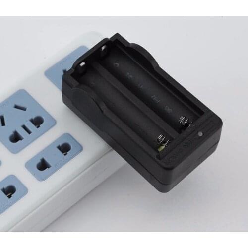18650 Battery Charger Double Charging Ports Black EU Plug Travel Charger Quick Charge Compatible Phone Charger