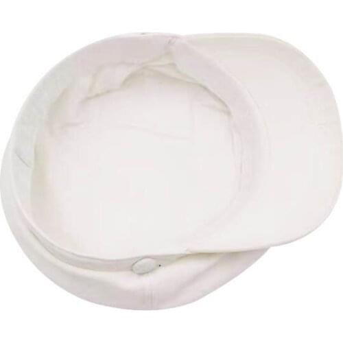 Womens Hat Flat Cap Military Cap Spring Autumn Cotton Octagonal Cap Solid Color Flat Top Military Hats Young Student Hat Female