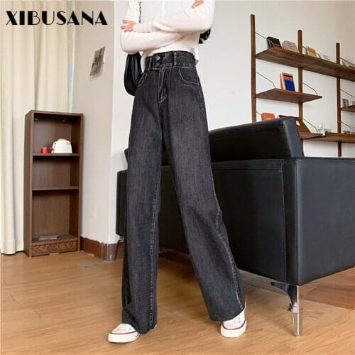High Waist Casual Jeans Women Wide Leg Denim Pants 2021 Spirng Autumn Female Loose Straight Jeans Trouses Plus Size 4XL Mujer