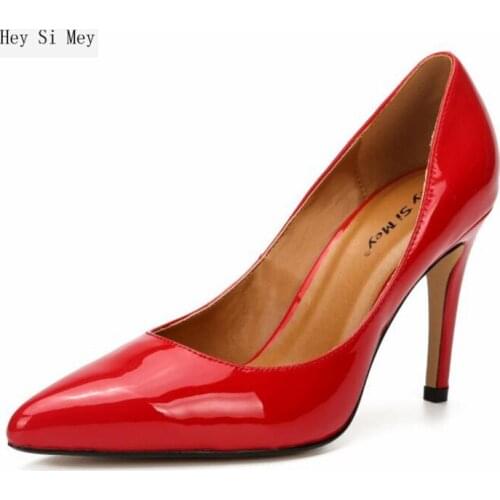 2021 new pointed single shoes ladies shoes sexy womens shoes high quality 10CM stilettos large size high heels 9-16 17