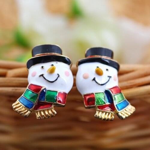 Korean Hanging Dangle Earrings For Women Girls Xmas Snowman Earrings Ladies Jewelry Accessories Christmas s