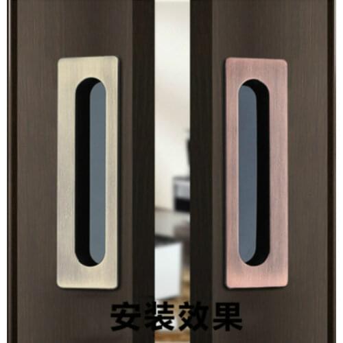 1pc Embedded Sliding Door Handles Hidden Invisible Cupboard Wardrobe Cabinet Push / Pull Handles Door Hardware