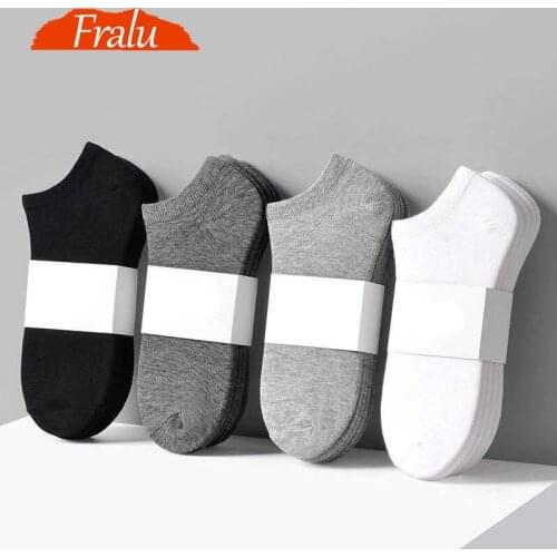 10 Pairs Women Socks Breathable Sports socks Solid Color Boat socks Comfortable Cotton Ankle Socks White Black