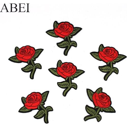 10pcs/lot Embroidery Flower Patches Iron On Fashion Clothes Appliques Diy Coats Stickers Garment Accessories Appliqued Badge