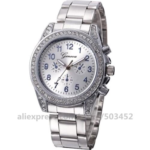 100pcs/lot New Hot Sells Geneva Roman Numerals Scale Women Watches Factory Price Friend Gifts Watch Belt Fashion Quartz Watches