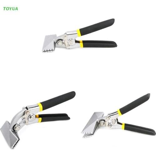 1XCC Sheet Metal Bending Pliers Hand Seamer Wide Jaw Straight 80mm/Elbow 80mm/Straight 150mm Tools for Welding Clamps