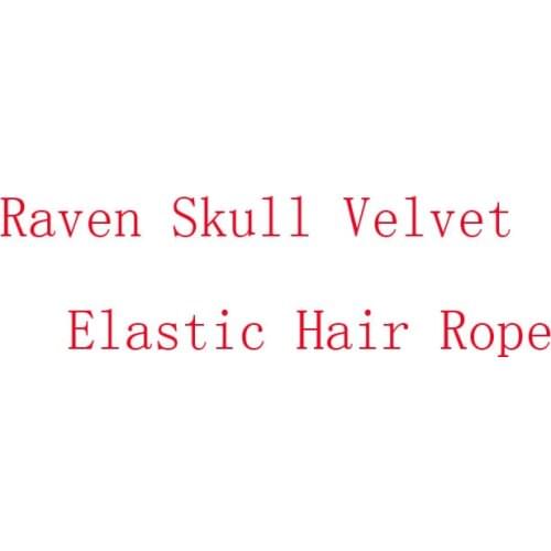 2020 Fashion Jewelry Norse Viking Antique Bronze Copper Animal Raven Skull Velvet Elastic Hair Rope Women Kid Accessories