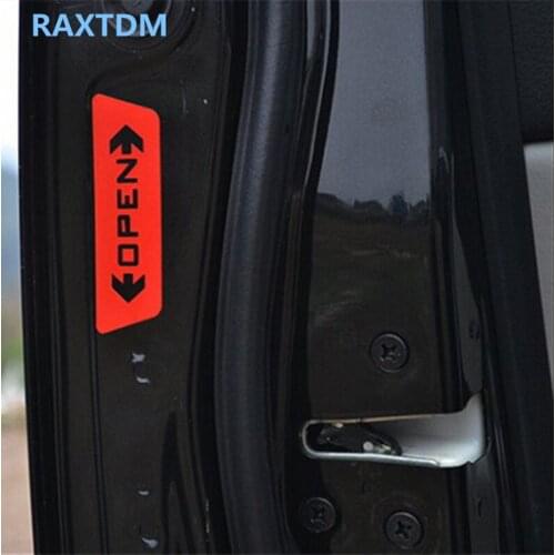 4pcs/set Car styling Door Open Warning Stickers For Lexus RX300 RX330 RX350 IS250 LX570 is200 is300 ls400