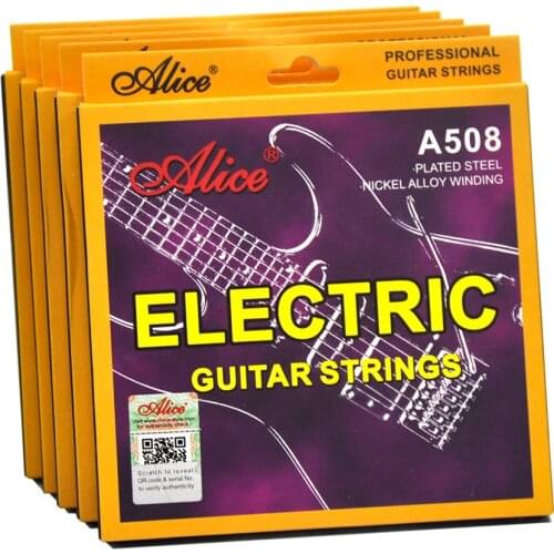 5 Sets Alice A508-L Electric Guitar Strings Light Plated Steel Nickel Alloy Winding