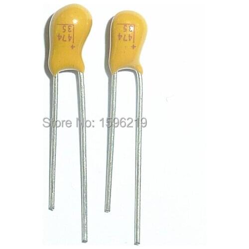 50pcs Tantalum capacitor 0.47uF 35V Brand New 35V0.47uF DIP Radial