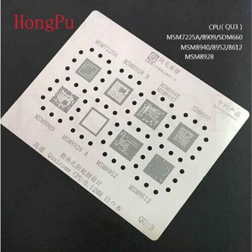 Amaoe QU3 For Qualcomm MSM7225A MSM8928 MSM8940 MSM8937 SDM660 MSM8612 QCOM MSM CPU BGA Reballing Stencil Plant Tin Steel Net